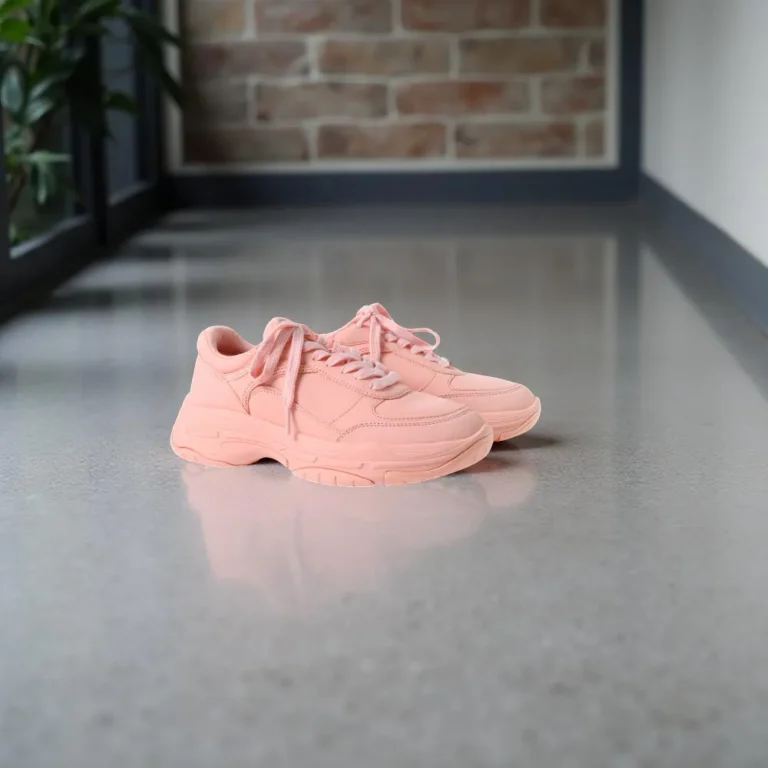 حذاء رياضي نسائي أحمر باستيل.